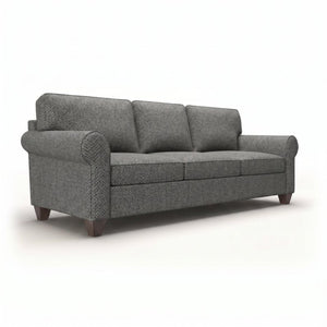 English Elm Augusta Classic Square Arm Sofa Handcrafted in Usa with Premium Polyester Upholstery Blue Gray Catalina Steel B2761P527940