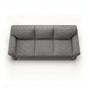 English Elm Augusta Classic Square Arm Sofa Handcrafted in Usa with Premium Polyester Upholstery Blue Gray Catalina Steel B2761P527940