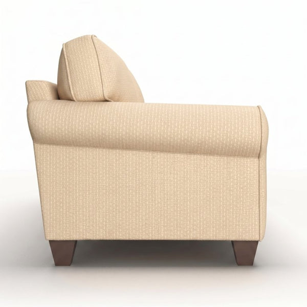 English Elm Augusta Classic Square Arm Sofa Handcrafted in Usa with Premium Polyester Upholstery Beige Redondo Oyster B2761P527941
