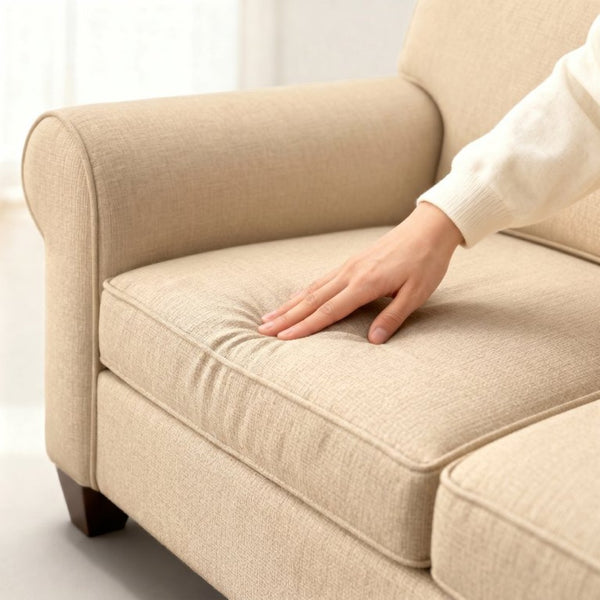 English Elm Augusta Classic Square Arm Sofa Handcrafted in Usa with Premium Polyester Upholstery Beige Redondo Oyster B2761P527941