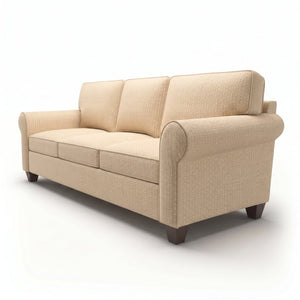 English Elm Augusta Classic Square Arm Sofa Handcrafted in Usa with Premium Polyester Upholstery Beige Redondo Oyster B2761P527941