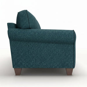 English Elm Augusta Classic Square Arm Sofa Handcrafted in Usa with Premium Polyester Upholstery Teal Blue Hepburn Teal B2761P527943