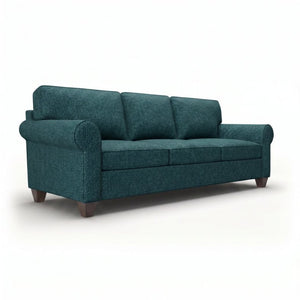 English Elm Augusta Classic Square Arm Sofa Handcrafted in Usa with Premium Polyester Upholstery Teal Blue Hepburn Teal B2761P527943