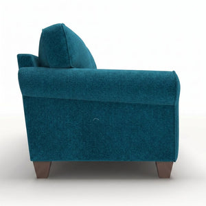 English Elm Augusta Velvet Sofa Handcrafted in Usa with Structured Square Arms for Living Rooms Peacock Blue B2761P527944