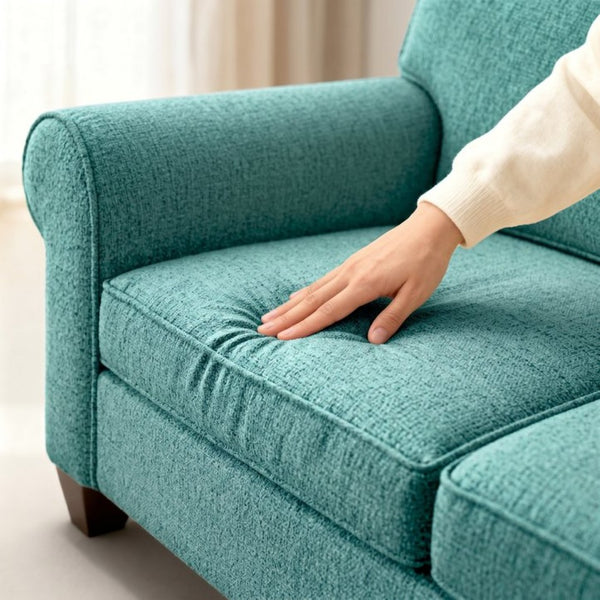 English Elm Augusta Classic Square Arm Sofa Handcrafted in Usa with Premium Polyester Upholstery Dark Green Hepburn HRP Emerald B2761P527945