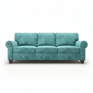 English Elm Augusta Classic Square Arm Sofa Handcrafted in Usa with Premium Polyester Upholstery Dark Green Hepburn HRP Emerald B2761P527945