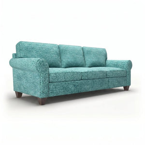 English Elm Augusta Classic Square Arm Sofa Handcrafted in Usa with Premium Polyester Upholstery Dark Green Hepburn HRP Emerald B2761P527945