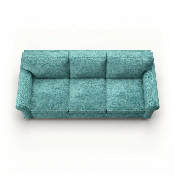 English Elm Augusta Classic Square Arm Sofa Handcrafted in Usa with Premium Polyester Upholstery Dark Green Hepburn HRP Emerald B2761P527945