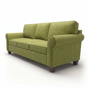 English Elm Augusta Classic Square Arm Sofa Handcrafted in Usa with Premium Polyester Upholstery Light Green Notion Appletini B2761P527946