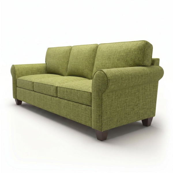 English Elm Augusta Classic Square Arm Sofa Handcrafted in Usa with Premium Polyester Upholstery Light Green Notion Appletini B2761P527946