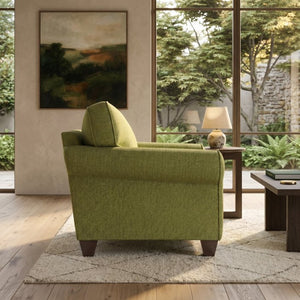 English Elm Augusta Classic Square Arm Sofa Handcrafted in Usa with Premium Polyester Upholstery Light Green Notion Appletini B2761P527946