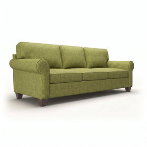 English Elm Augusta Classic Square Arm Sofa Handcrafted in Usa with Premium Polyester Upholstery Light Green Notion Appletini B2761P527946