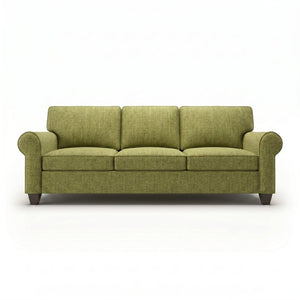 English Elm Augusta Classic Square Arm Sofa Handcrafted in Usa with Premium Polyester Upholstery Light Green Notion Appletini B2761P527946