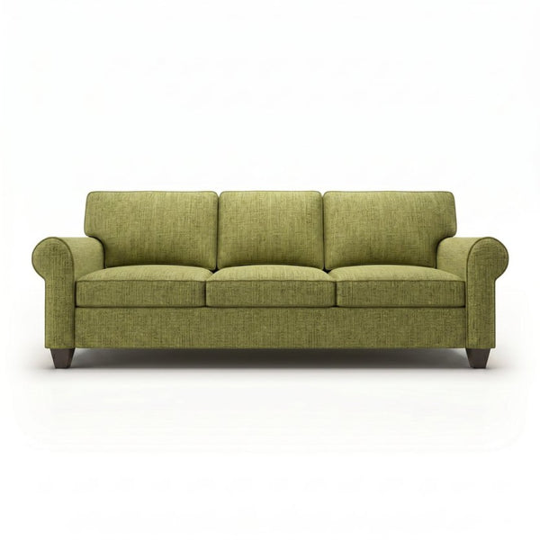English Elm Augusta Classic Square Arm Sofa Handcrafted in Usa with Premium Polyester Upholstery Light Green Notion Appletini B2761P527946