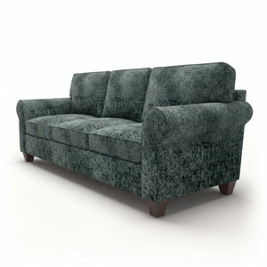 English Elm Augusta Velvet Sofa Handcrafted in Usa with Structured Square Arms for Living Rooms Charcoal B2761P527947