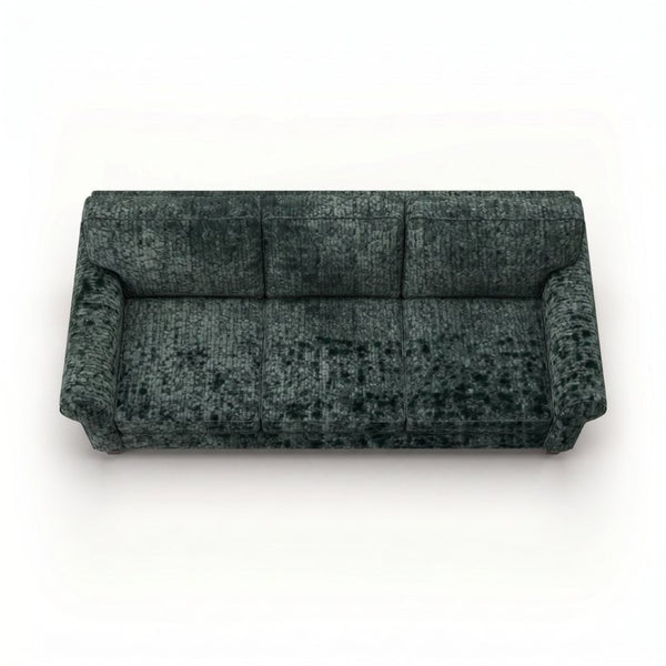 English Elm Augusta Velvet Sofa Handcrafted in Usa with Structured Square Arms for Living Rooms Charcoal B2761P527947