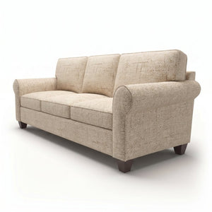 English Elm Augusta Classic Square Arm Sofa Handcrafted in Usa with Premium Polyester Upholstery Beige Oceanside Natural B2761P527948