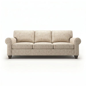 English Elm Augusta Classic Square Arm Sofa Handcrafted in Usa with Premium Polyester Upholstery Beige Oceanside Natural B2761P527948