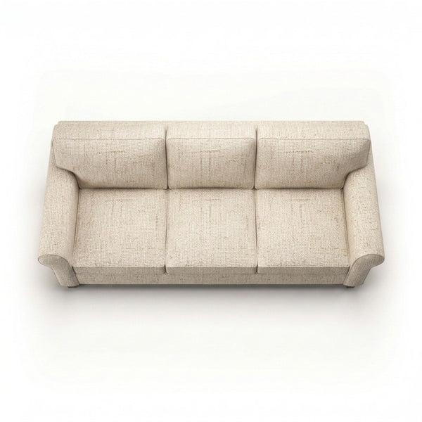 English Elm Augusta Classic Square Arm Sofa Handcrafted in Usa with Premium Polyester Upholstery Beige Oceanside Natural B2761P527948