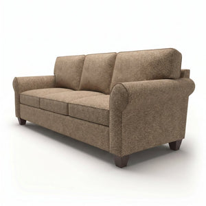 English Elm Augusta Classic Square Arm Sofa Handcrafted in Usa with Premium Polyester Upholstery Taupe Derby Taupe B2761P527949