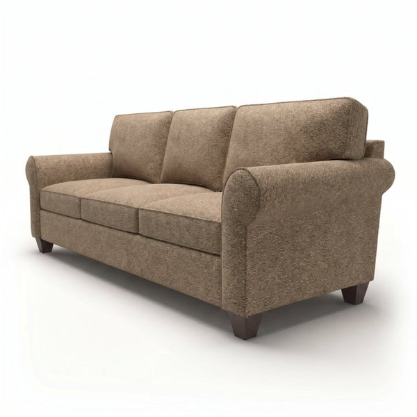 English Elm Augusta Classic Square Arm Sofa Handcrafted in Usa with Premium Polyester Upholstery Taupe Derby Taupe B2761P527949