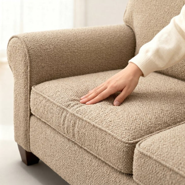 English Elm Augusta Classic Square Arm Sofa Handcrafted in Usa with Premium Polyester Upholstery Taupe Derby Taupe B2761P527949