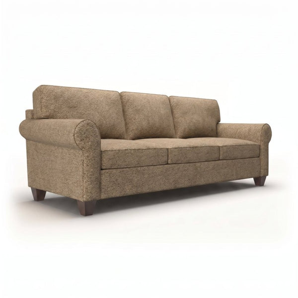 English Elm Augusta Classic Square Arm Sofa Handcrafted in Usa with Premium Polyester Upholstery Taupe Derby Taupe B2761P527949