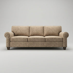 English Elm Augusta Classic Square Arm Sofa Handcrafted in Usa with Premium Polyester Upholstery Taupe Derby Taupe B2761P527949