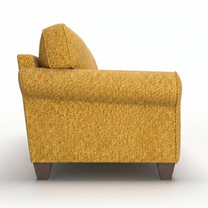 English Elm Augusta Classic Square Arm Sofa Handcrafted in Usa with Premium Polyester Upholstery Mustard Yellow Hepburn Chai Tea B2761P527950