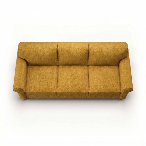 English Elm Augusta Classic Square Arm Sofa Handcrafted in Usa with Premium Polyester Upholstery Mustard Yellow Hepburn Chai Tea B2761P527950