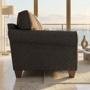 English Elm Augusta Classic Square Arm Sofa Handcrafted in Usa with Premium Polyester Upholstery Charcoal Catalina Charcoal B2761P527951