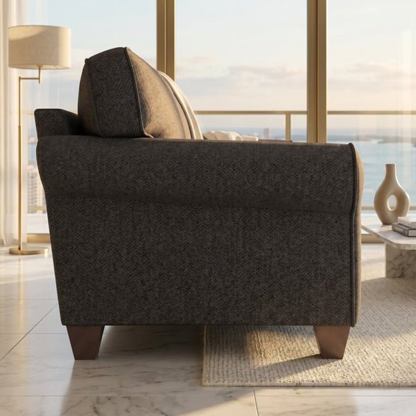 English Elm Augusta Classic Square Arm Sofa Handcrafted in Usa with Premium Polyester Upholstery Charcoal Catalina Charcoal B2761P527951