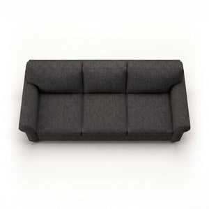English Elm Augusta Classic Square Arm Sofa Handcrafted in Usa with Premium Polyester Upholstery Charcoal Catalina Charcoal B2761P527951