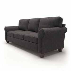 English Elm Augusta Classic Square Arm Sofa Handcrafted in Usa with Premium Polyester Upholstery Charcoal Catalina Charcoal B2761P527951