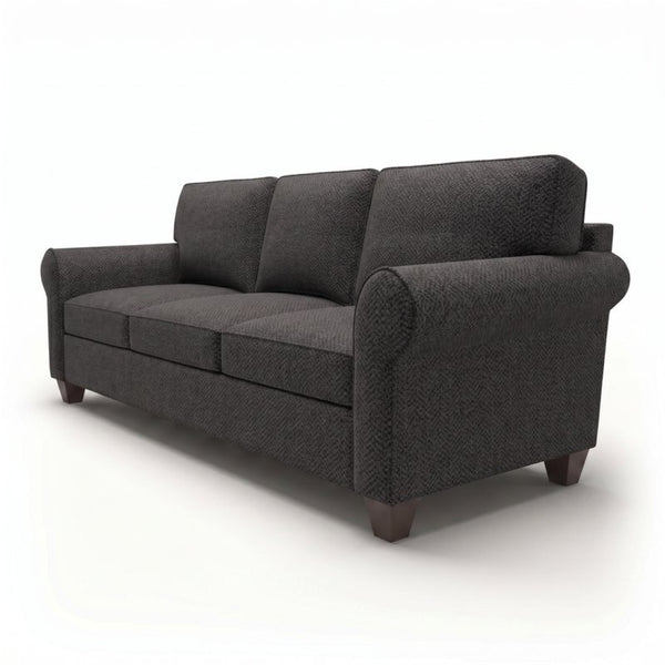 English Elm Augusta Classic Square Arm Sofa Handcrafted in Usa with Premium Polyester Upholstery Charcoal Catalina Charcoal B2761P527951