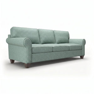 English Elm Augusta Classic Square Arm Sofa Handcrafted in Usa with Premium Polyester Upholstery Light Blue Leslie Robins Egg B2761P527952