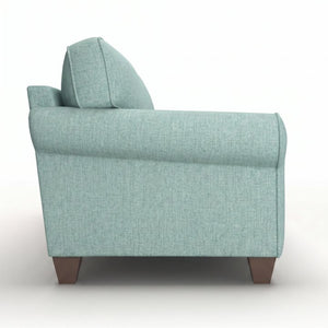 English Elm Augusta Classic Square Arm Sofa Handcrafted in Usa with Premium Polyester Upholstery Light Blue Leslie Robins Egg B2761P527952
