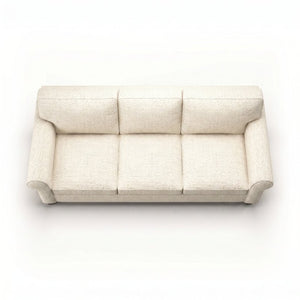 English Elm Augusta Classic Square Arm Sofa Handcrafted in Usa with Premium Polyester Upholstery Ivory Catalina Ivory B2761P527953