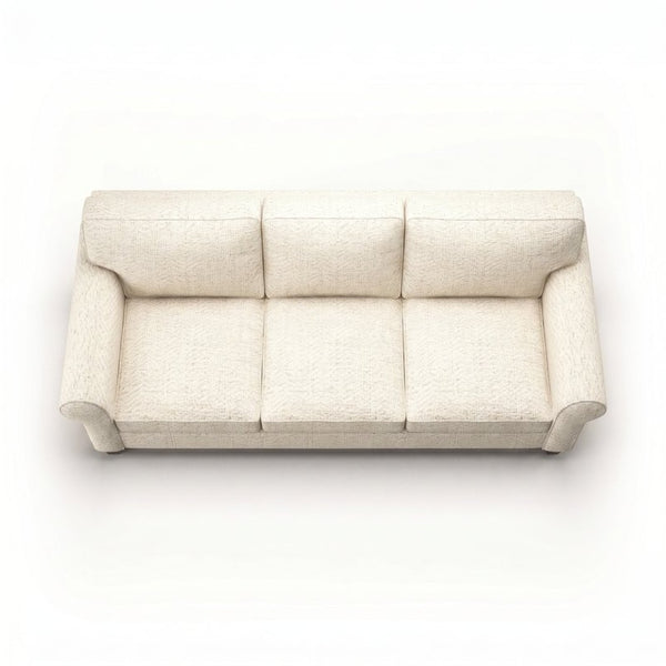 English Elm Augusta Classic Square Arm Sofa Handcrafted in Usa with Premium Polyester Upholstery Ivory Catalina Ivory B2761P527953