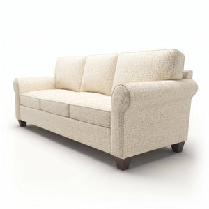 English Elm Augusta Classic Square Arm Sofa Handcrafted in Usa with Premium Polyester Upholstery Ivory Catalina Ivory B2761P527953