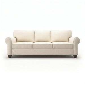 English Elm Augusta Classic Square Arm Sofa Handcrafted in Usa with Premium Polyester Upholstery Ivory Catalina Ivory B2761P527953