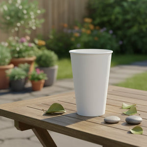 English Elm 16oz White Paper Hot Cup Poly Lined Single Wall Bulk Disposable Beverage Service B2762P477037
