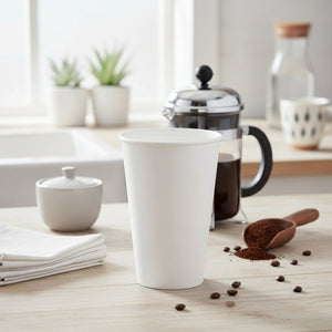 English Elm 16oz White Paper Hot Cup Poly Lined Single Wall Bulk Disposable Beverage Service B2762P477037