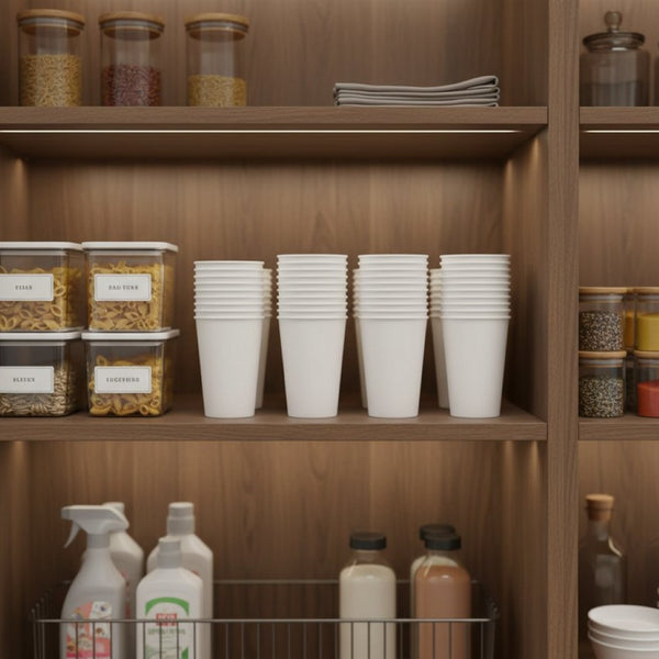 English Elm 16oz White Paper Hot Cup Poly Lined Single Wall Bulk Disposable Beverage Service B2762P477037