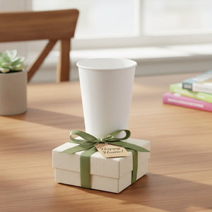 English Elm 16oz White Paper Hot Cup Poly Lined Single Wall Bulk Disposable Beverage Service B2762P477037