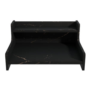English Elm Washer Dryer Mdf Countertop Topper with 2-tier Shelf for Laundry Room Folding Black B2764P518726