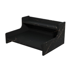 English Elm Washer Dryer Mdf Countertop Topper with 2-tier Shelf for Laundry Room Folding Black B2764P518726