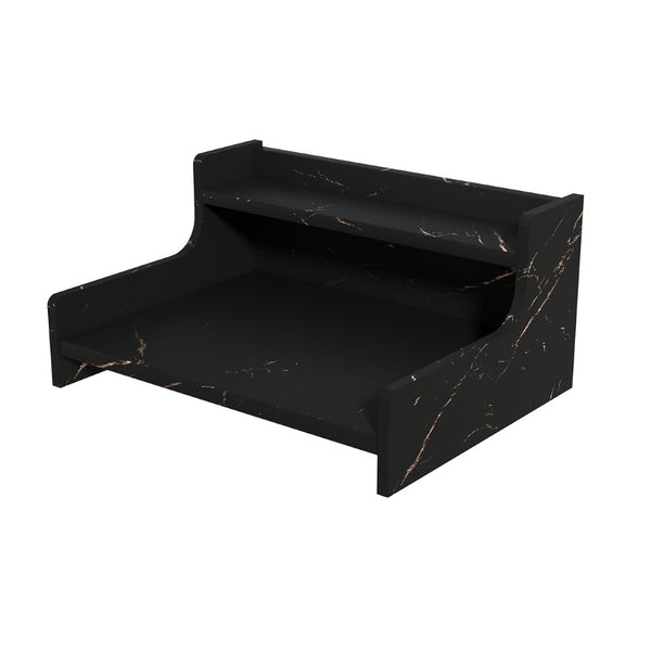 English Elm Washer Dryer Mdf Countertop Topper with 2-tier Shelf for Laundry Room Folding Black B2764P518726