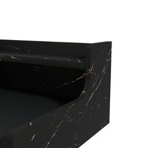 English Elm Washer Dryer Mdf Countertop Topper with 2-tier Shelf for Laundry Room Folding Black B2764P518726