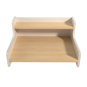 English Elm Washer Dryer Mdf Countertop Topper with 2-tier Shelf for Laundry Room Folding White B2764P518727